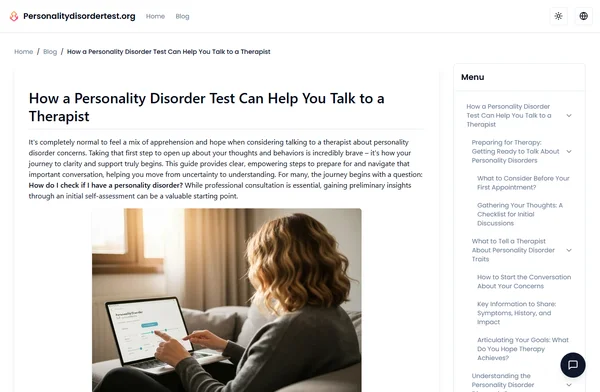 How a Personality Disorder Test Can Help You Talk to a Therapist