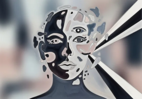 Abstract representation of a fragmented identity