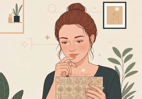 Person contemplating subtle personality patterns