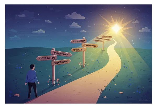 A person choosing a qualified mental health professional
