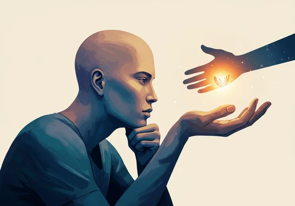 Person reflecting, then reaching for professional support